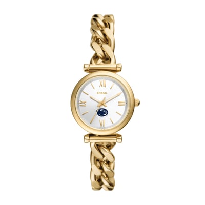 Penn State Nittany Lions Fossil Women's Carlie Gold-Tone Stainless Steel Watch