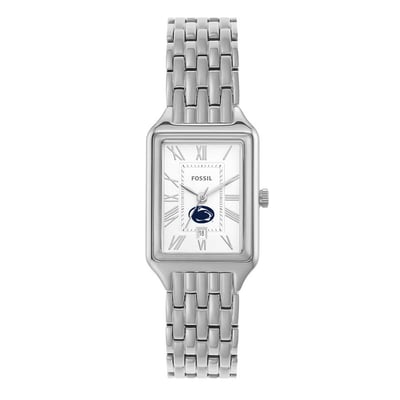 Penn State Nittany Lions Fossil Women's Raquel Three-Hand Date Stainless Steel Watch