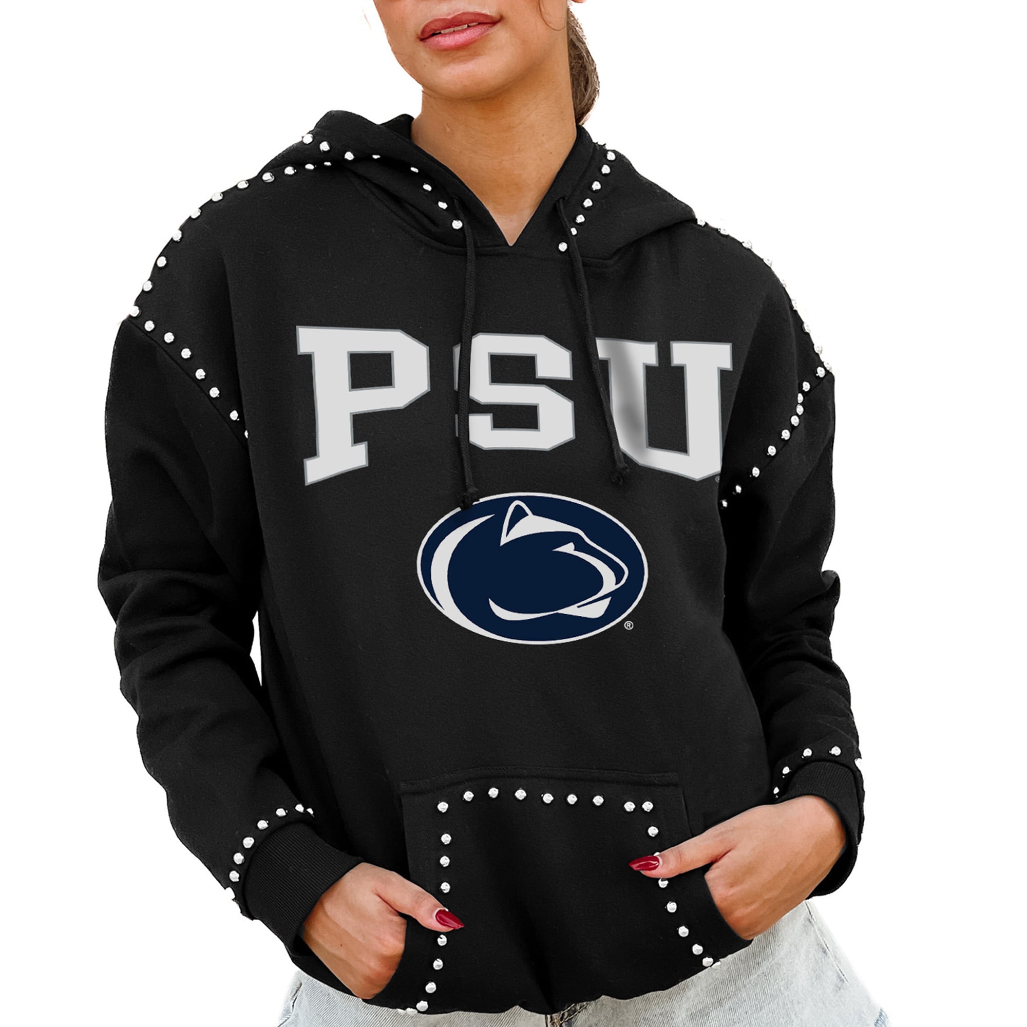 Penn State Nittany Lions Gameday Couture Women's Studded Pullover Hoodie - Black