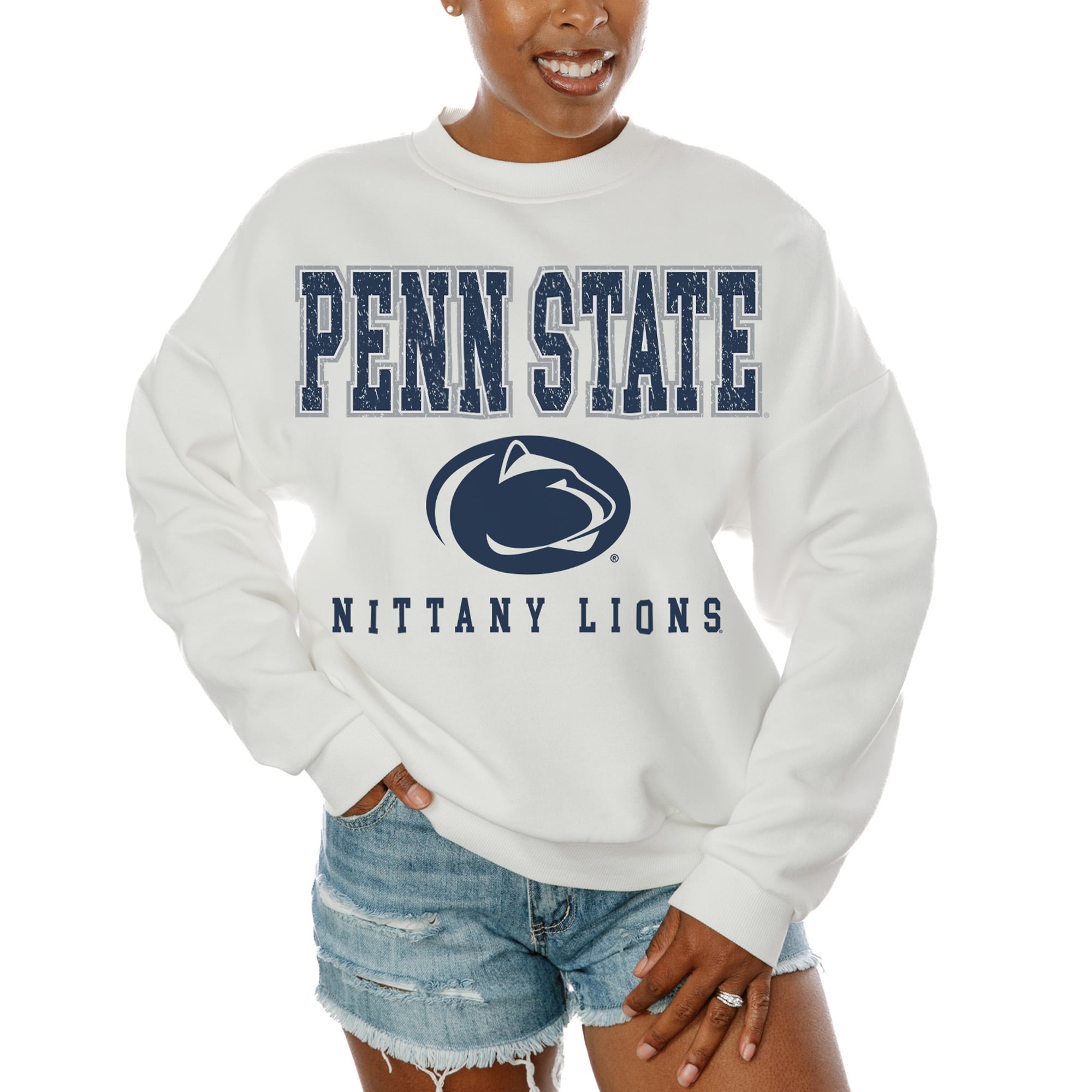 Penn State Nittany Lions Gameday Couture Women's Freestyle Fleece Pullover Sweatshirt - White