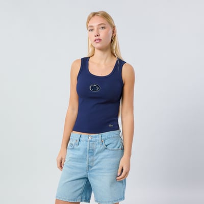  Penn State Nittany Lions Hype and Vice Women's Primary Logo Ribbed Tank Top - Navy