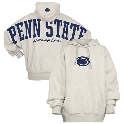 Penn State Nittany Lions Pressbox Women's Belvedere Oversized Hoodie - Gray