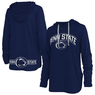 Penn State Nittany Lions Pressbox Women's Allie Long Sleeve Hooded T-Shirt - Navy
