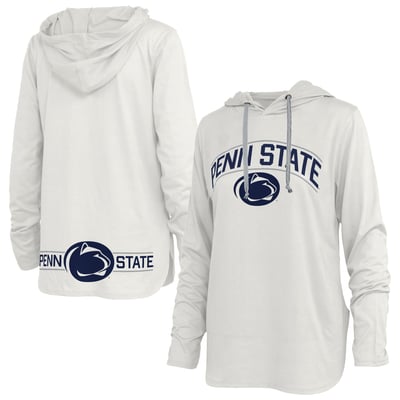 Penn State Nittany Lions Pressbox Women's Allie Long Sleeve Hooded T-Shirt - White
