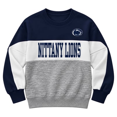 Penn State Nittany Lions Profile Women's Plus Size Trio Sweatshirt - Navy/Heather Gray