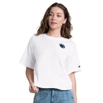 Penn State Nittany Lions Starter Women's Advantage Cropped T-Shirt - White