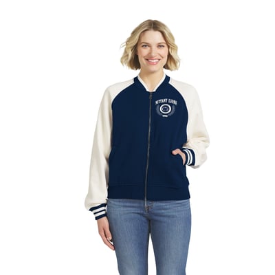 Penn State Nittany Lions WEAR by Erin Andrews Women's Raglan Full-Zip Jacket - Navy