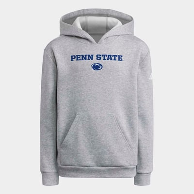 Penn State Nittany Lions adidas Youth Bi-Blend Pullover Hoodie - Heather Gray
