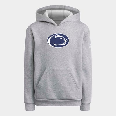 Penn State Nittany Lions adidas Youth Bi-Blend Pullover Hoodie - Heather Gray
