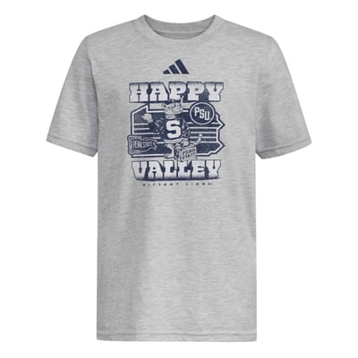 Penn State Nittany Lions adidas Youth Hyper Local Happy Valley T-Shirt - Heather Gray