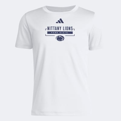  Penn State Nittany Lions adidas Youth Pregame AEROREADY T-Shirt - White