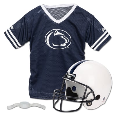Penn State Nittany Lions Franklin Sports Youth NCAA Deluxe Helmet & Jersey Set