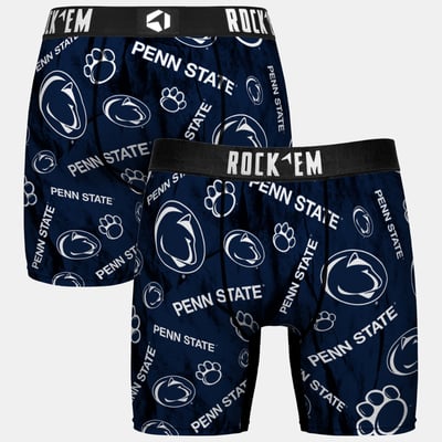  Penn State Nittany Lions Rock Em Youth All Over Logo Boxer Briefs - Navy