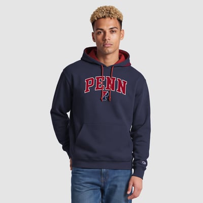 Pennsylvania Quakers Champion Contrast Hoodie - Navy/Red