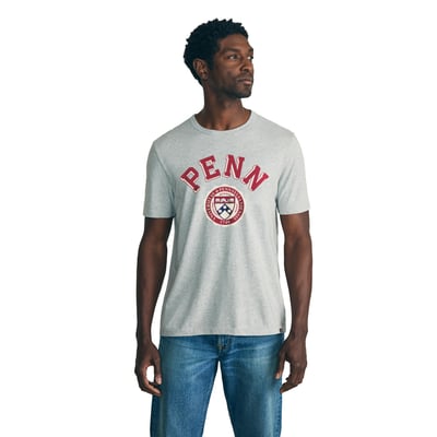 Pennsylvania Quakers FAHERTY Sunwashed T-Shirt - Heather Gray