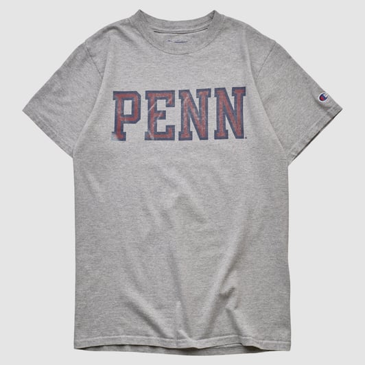Pennsylvania Quakers Champion 2010s T-shirt - Heather Gray - S by Fanatics Real Vintage