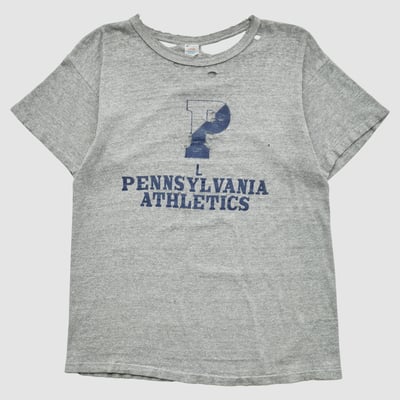 Pennsylvania Quakers Champion 80s T-shirt - Heather Gray - M by Fanatics Real Vintage