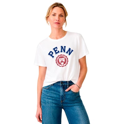 Pennsylvania Quakers FAHERTY Women's Sunwashed Essential T-Shirt - White