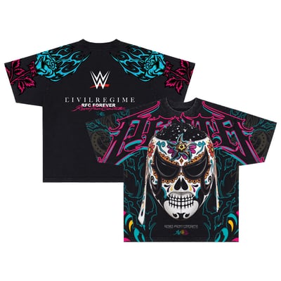 Penta Civil Regime x WWE Día de los Muertos American Classic Oversized T-Shirt - Heather Black