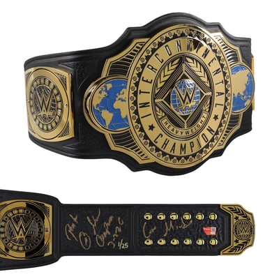 Penta WWE Autographed Intercontinental Championship Replica Title Belt with Multiple Inscriptions - Limited Edition #1/25