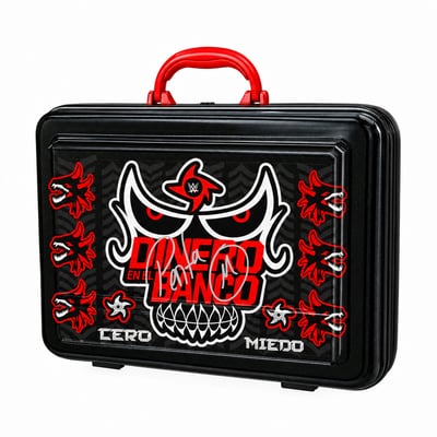 Penta WWE Autographed Fanatics Authentic Money In The Bank 2026 Black & Red Briefcase 