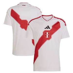 Men's adidas White Peru National Team 2026 Home Replica Jersey