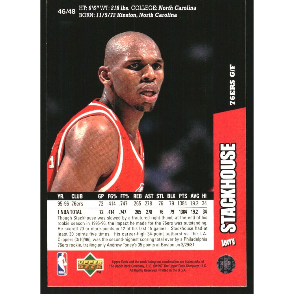 1996-97 Upper Deck Folz Minis #46 Jerry Stackhouse