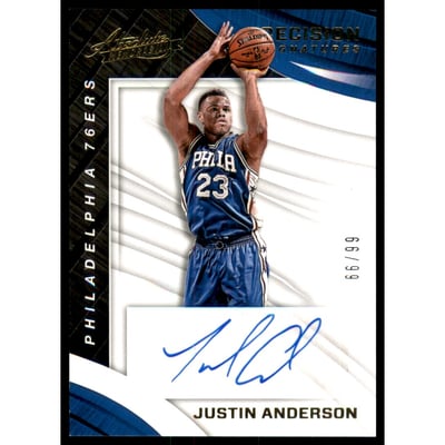 2017-18 Absolute Memorabilia Precision Signatures #35 Justin Anderson/99