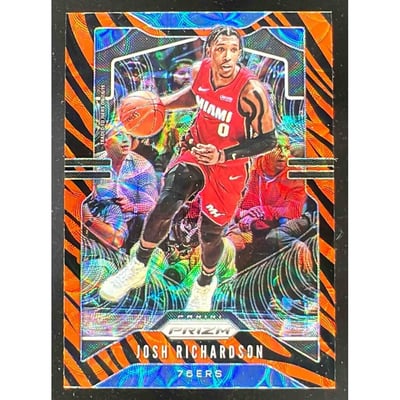 2019-20 Panini Prizm Prizms Choice Tiger Stripe #147 Josh Richardson