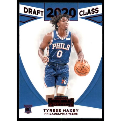 2020-21 Panini Contenders '20 Draft Class Contenders Red #26 Tyrese Maxey