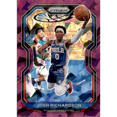 2020-21 Panini Prizm Prizms Purple Ice #136 Josh Richardson
