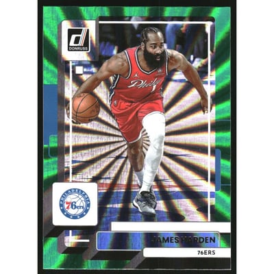 2022-23 Donruss Holo Green Laser #19 James Harden