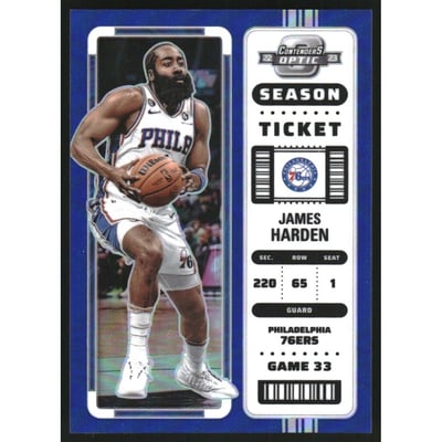 2022-23 Panini Contenders Optic Blue #11 James Harden