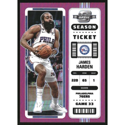 2022-23 Panini Contenders Optic Pink #11 James Harden