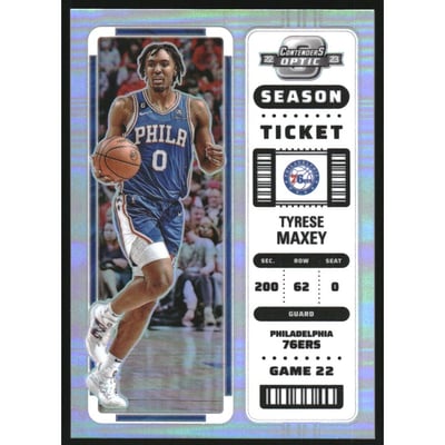 2022-23 Panini Contenders Optic Silver #21 Tyrese Maxey