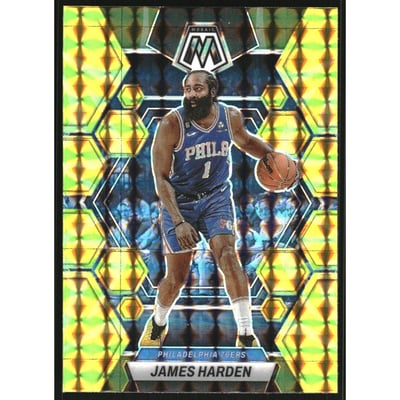 2022-23 Panini Mosaic Mosaic Reactive Yellow #55 James Harden