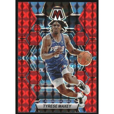 2022-23 Panini Mosaic Mosaic Red #89 Tyrese Maxey