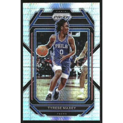 2022-23 Panini Prizm Prizms Hyper #21 Tyrese Maxey