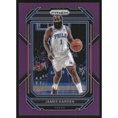 2022-23 Panini Prizm Prizms Purple #35 James Harden