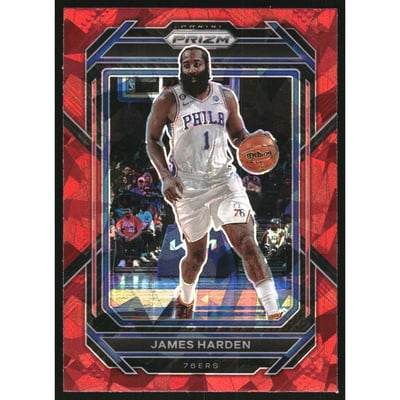 2022-23 Panini Prizm Prizms Red Ice #35 James Harden