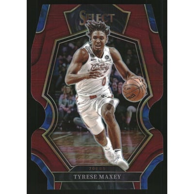 2022-23 Select Prizms Maroon Die Cut #109 Tyrese Maxey