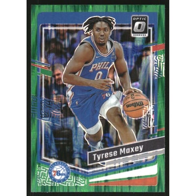2023-24 Donruss Optic Green Shock #70 Tyrese Maxey