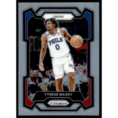 2023-24 Panini Prizm Prizms Silver #15 Tyrese Maxey