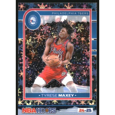 2024-25 Hoops Premium Prizms Winter #84 Tyrese Maxey