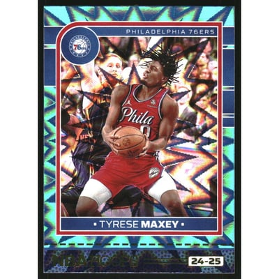 2024-25 Hoops Teal Explosion #84 Tyrese Maxey