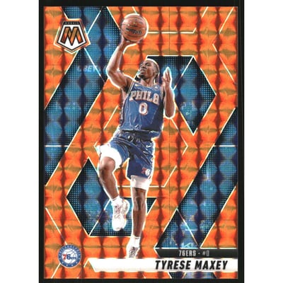 2024-25 Panini Mosaic Mosaic Orange #23 Tyrese Maxey