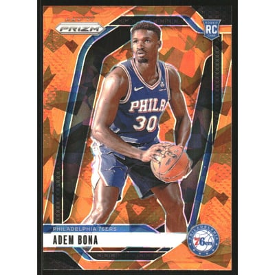 2024-25 Panini Prizm Prizms Orange Ice #267 Adem Bona