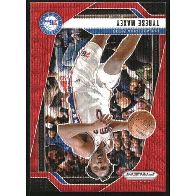 2024-25 Panini Prizm Prizms Ruby Wave #96 Tyrese Maxey
