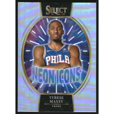 2024-25 Select Neon Icon Silver Prizms #14 Tyrese Maxey