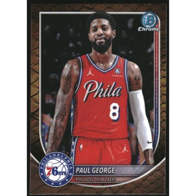 2025-26 Bowman Chrome Reptilian Refractors #BCV154 Paul George
